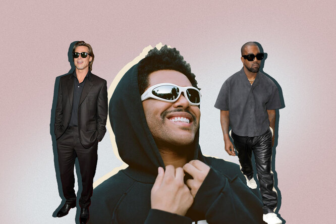 Какие солнцезащитные очки носят Брэд Питт, Канье Уэст и The Weeknd — вдохновляемся и выбираем актуальные модели