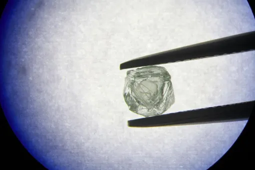 В Якутии нашли необычный алмаз. Внутри него есть еще один алмаз