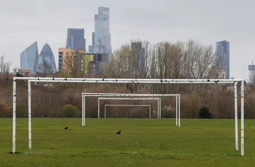 Empty pitches are seen on Hackney Marshes in London, Britain, March 15, 2020. REUTERS/Eddie Keogh TPX IMAGES OF THE DAY