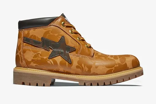 Стритвир-марка BAPE переосмыслила классические ботинки Timberland