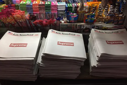 The New York Post вышла c логотипом Supreme на обложке