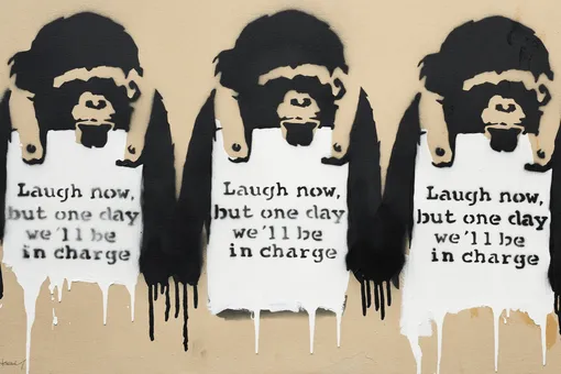 Картину Бэнкси с изображением трех обезьян продали на аукционе в Нью-Йорке за $2 миллиона