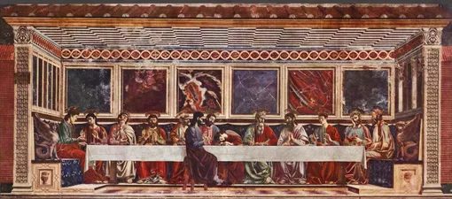 Андреа дель Кастаньо. Тайная вечеря. 1447. Фреска. Трапезная монастыря Сант-Аполлония, Флоренция