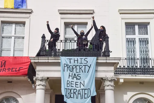 В Лондоне активисты захватили предполагаемый особняк Олега Дерипаски
