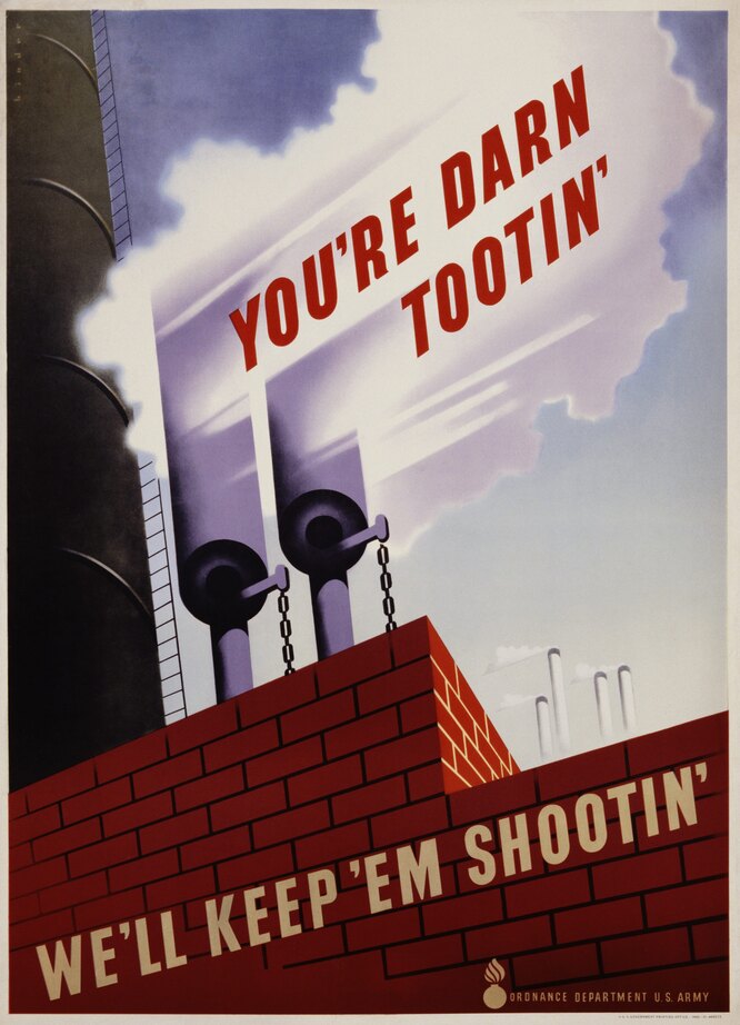 You're Darn Tootin' We'll Keep 'Em Shootin' Poster by Joseph Binder