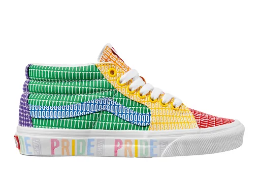 Vans Pride Month 2021 Sk8-Mid, $70 https://www.vans.com/shop/pride-sk8-mid-multi-true-white