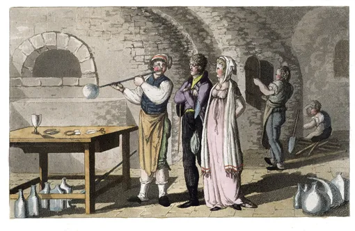 Стеклодувня в Лейпциге, 1820 Стеклодувня в Лейпциге, 1820