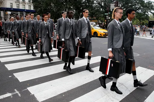 Перформанс Thom Browne в Нью-Йорке