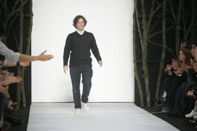Марк Джейкобс на Olympus Fashion Week в Нью-Йорке, 2005 год