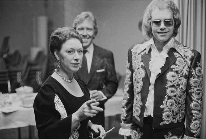 Принцесса Маргарет с Элтоном Джоном, 1972